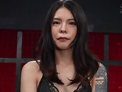 GTJ-132 Seductive Japanese Babe in Fishnets Teases with Blowjob