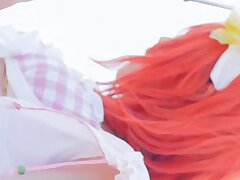 cos43 Cute Asian Beauty Shows Off Her Sexy Cleavage Teasingly