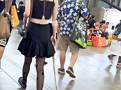 KFC_Black_stockings_white_lining Rinka's Wild Bash Party Girl Gets Hardcore Pussy Pleasure from Gang