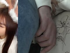 OTEX001G Sultry Babe in Black Lingerie Sucks Hard for Toe-Curling Ecstasy